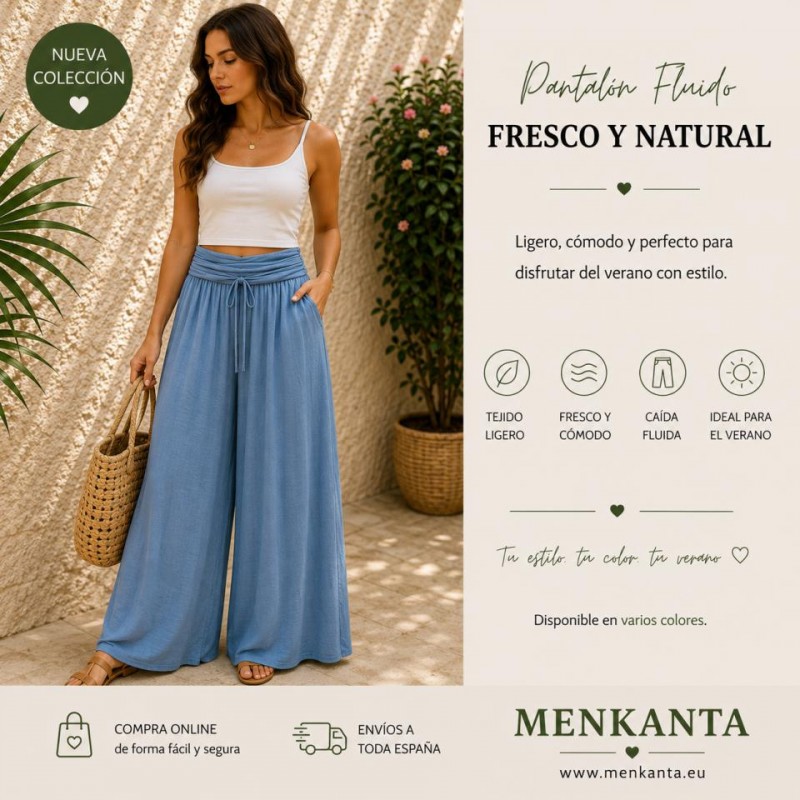 PANTALON DEBORA LARGO LISO FAJIN
