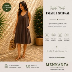 VESTIDO RUZA LISO SIN MANGA 