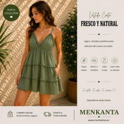 VESTIDO DUSANA CORTO TIRANTE FINO LISO