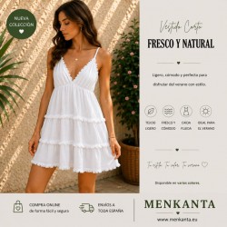 VESTIDO DUSANA CORTO TIRANTE FINO LISO