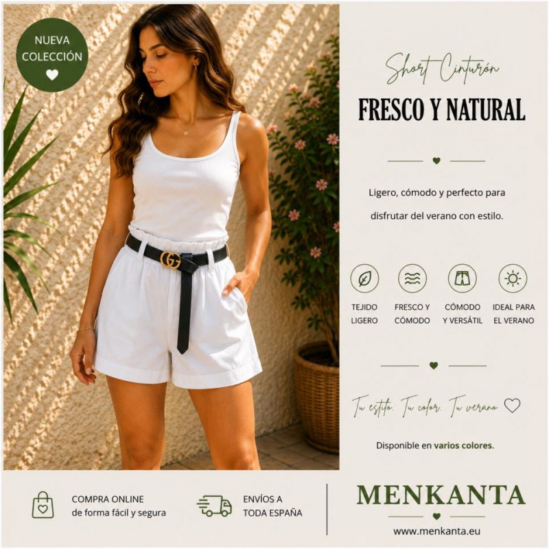 PANTALON CORTA ELASTICO LISO