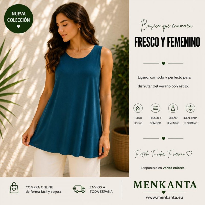 BLUSA LISA INAYA CUELLO RENDODO 