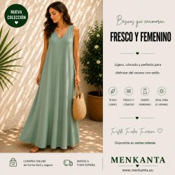 VESTIDO LARGO INAYA CUELLO EN V SN MANGA
