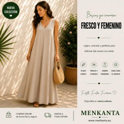 VESTIDO LARGO INAYA CUELLO EN V SN MANGA