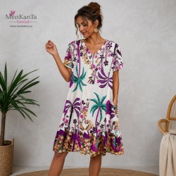 VESTIDO CAMISERO KALINA MANGA CUELLO PICO