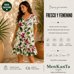VESTIDO CAMISERO OLEXA MANGA CUELLO PICO