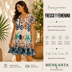 VESTIDO CAMISERO TRAVA MANGA CUELLO PICO