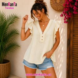 CAMISA DANKA VOLANTE MANGA