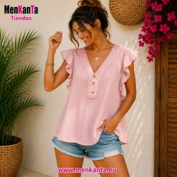 CAMISA DANKA VOLANTE MANGA