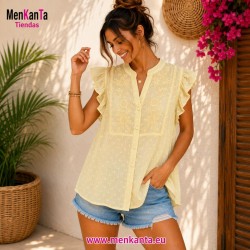 CAMISA DARINA VOLANTE MANGA