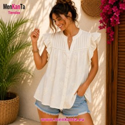 CAMISA MIRKA SIN MANGA 