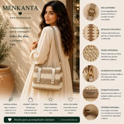 BOLSO BANDOLERA SOLAPA CORREA DORADA