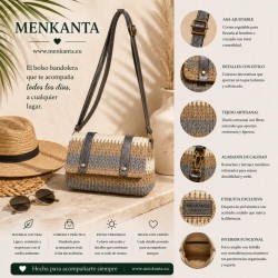 BOLSO BANDOLERA SOLAPA CORREA NEGRA