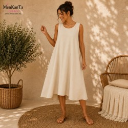 VESTIDO LUZ SIN MANGA Y BOLSILLO
