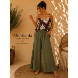 BLUSA HOJA PALMERA TIRANTE FINO