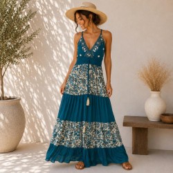 VESTIDO  SALMA LARGO TIRANTE FINO