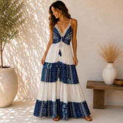 VESTIDO HUDA LARGO TIRANTE FINO 