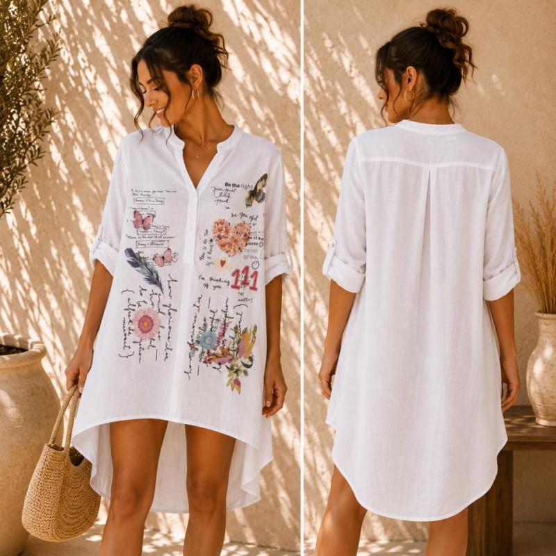 CAMISA ANCHA DIBUJOS 