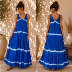 VESTIDO BICOLOR TIRANTE LARGO