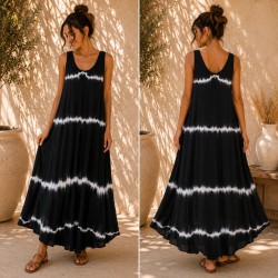 VESTIDO BICOLOR TIRANTE LARGO