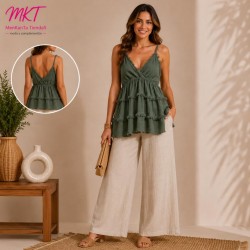 BLUSA DUSANA TIRANTE FINO LISO