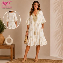 VESTIDO CLEOPATRA MANGA ANCHA 