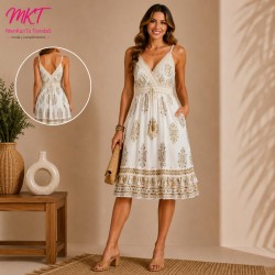 VESTIDO CLEOPATRA TIRANTE FINO