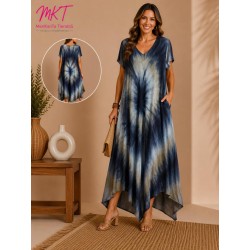 VESTIDO LOURDES BICOLOR MANGA CORTA 