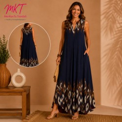 VESTIDO ZOE LAGRO SIN MANGA CUELLO PICO