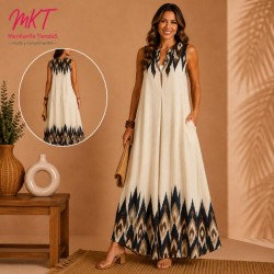 VESTIDO ZOE LAGRO SIN MANGA CUELLO PICO