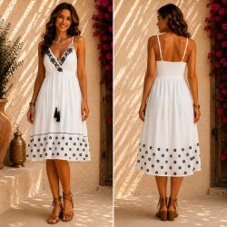 VESTIDO LUNA CORTO TIRANTE FINO ESPEJITOS