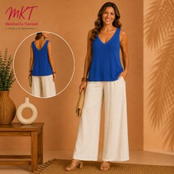 BLUSA COLOR LISA TIRANTE ANCHO 