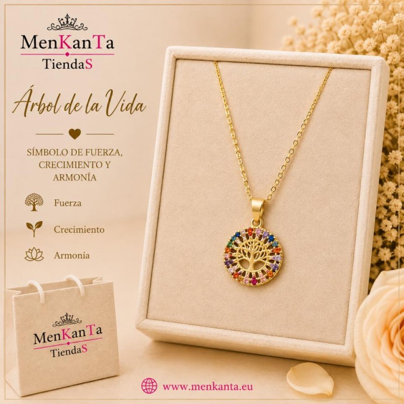 COLGANTE ARBOL DE LA VIDA III CON PIEDRA  
