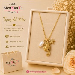COLGANTE CABALLITO DE MAR CON ESTRELLA DORADO