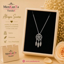 COLGANTE ATRAPASUEÑOS CON PLUMA DORADO