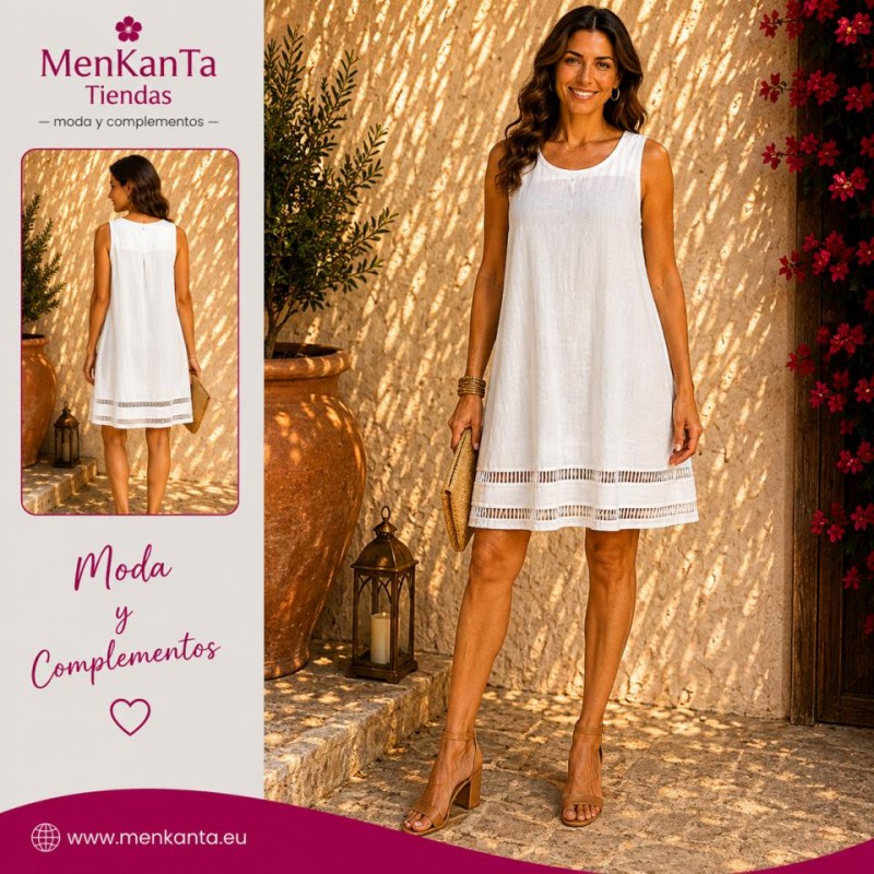 VESTIDO CORTO CON REGILLA ABAJO