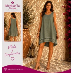 VESTIDO CORTO CON REGILLA ABAJO
