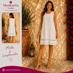 VESTIDO CORTO CON REGILLA ABAJO
