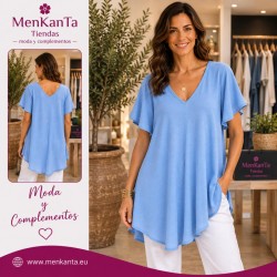 BLUSA LISA MANGA CORTA ANCHA