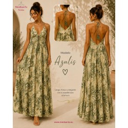 VESTIDO AZULIS LARGO ESPALDA AL AIRE