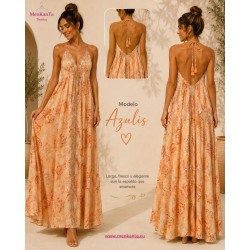 VESTIDO AZULIS LARGO ESPALDA AL AIRE
