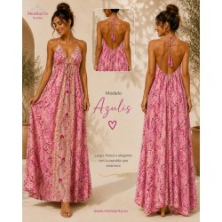 VESTIDO AZULIS LARGO ESPALDA AL AIRE