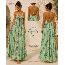 VESTIDO AZULIS LARGO ESPALDA AL AIRE
