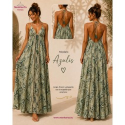 VESTIDO AZULIS LARGO ESPALDA AL AIRE