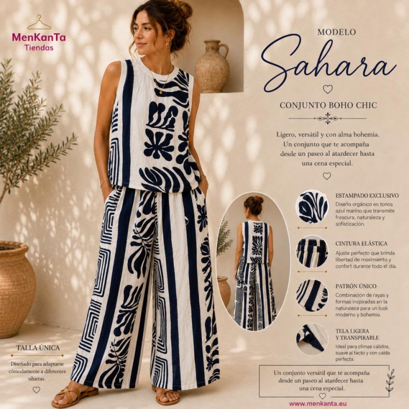 CONJUNTO SAHARA BLUSA Y PANTALON 