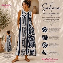 VESTIDO SAHARA LARGO SIN MANGA