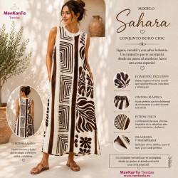 VESTIDO SAHARA LARGO SIN MANGA