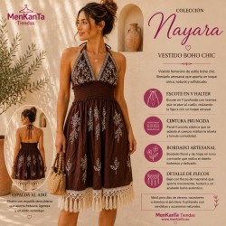 VESTIDO NAYARA CORTO ATADO CUELLO ESPALDA AL AIRE