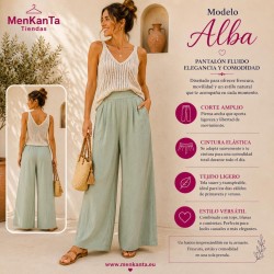 PANTALON ALBA LISO CON BOLSILLO