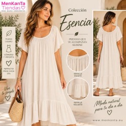 VESTIDO COLECCION ESENCIA VOLANTE ABAJO